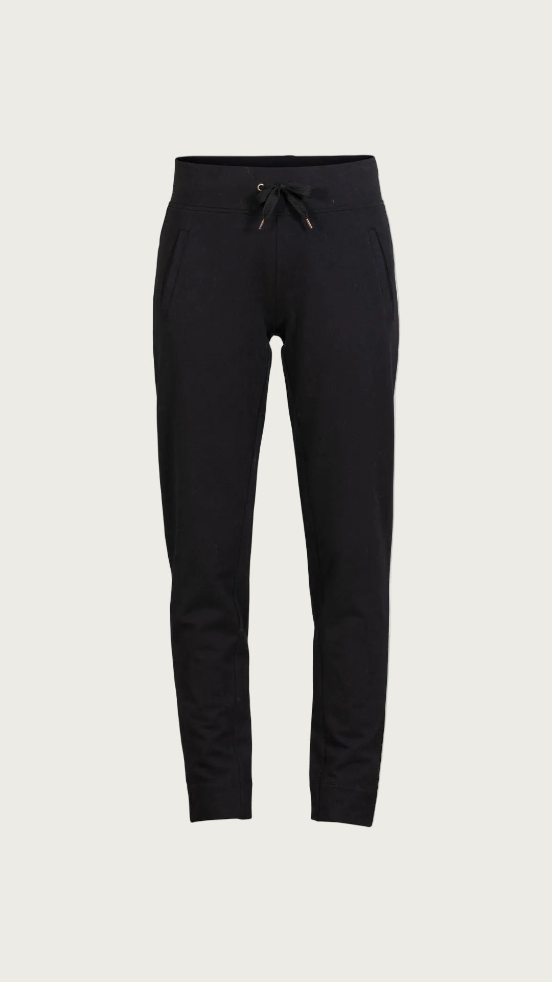 Pantalon droit stretch à taille élastiquée