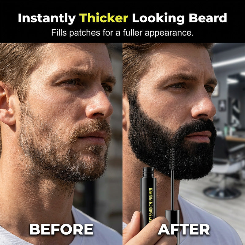 Teinture longue tenue pour barbe et sourcils homme