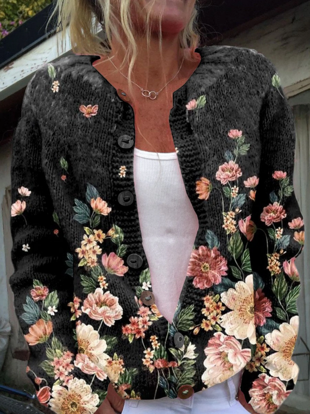 Kivara | Cardigan vintage a motivi floreali