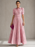 Robe courte à manches bouffantes