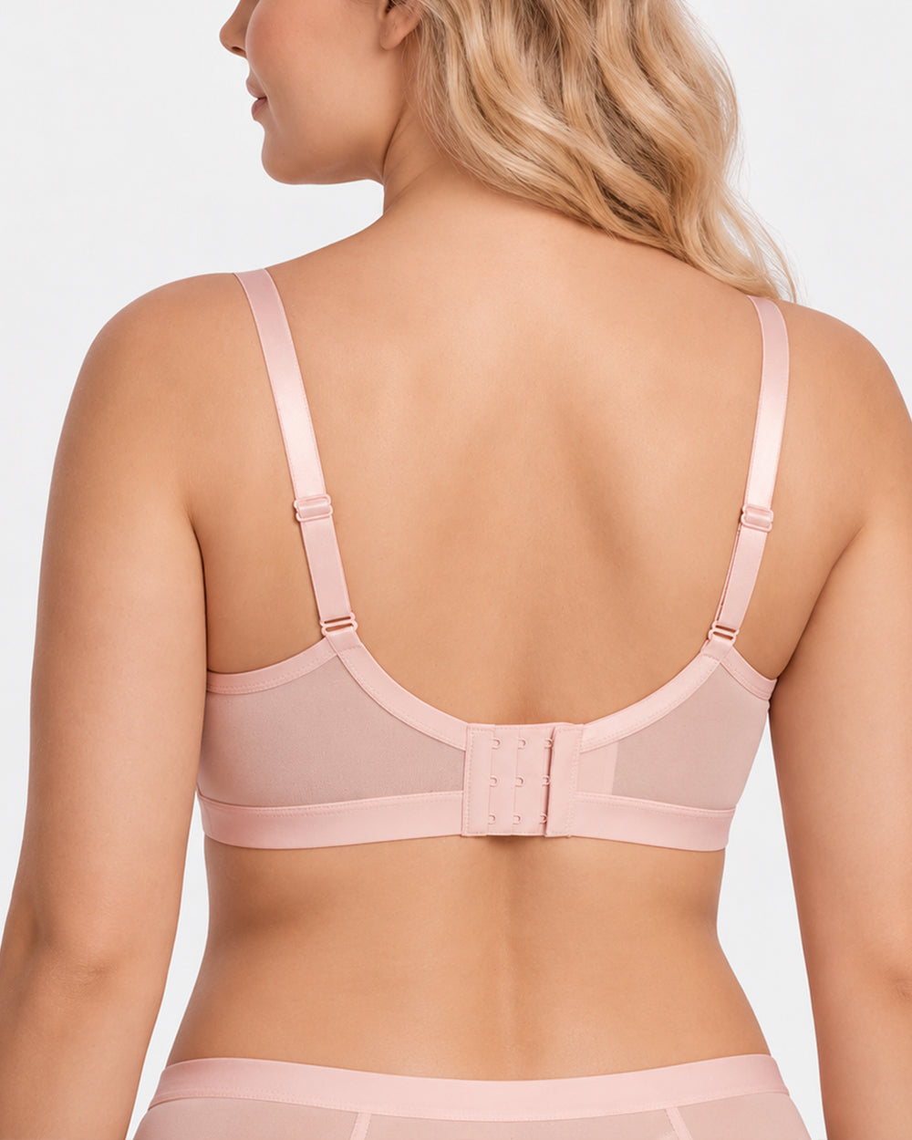 Reggiseno contenitivo da donna con pizzo floreale e scollo a V profondo
