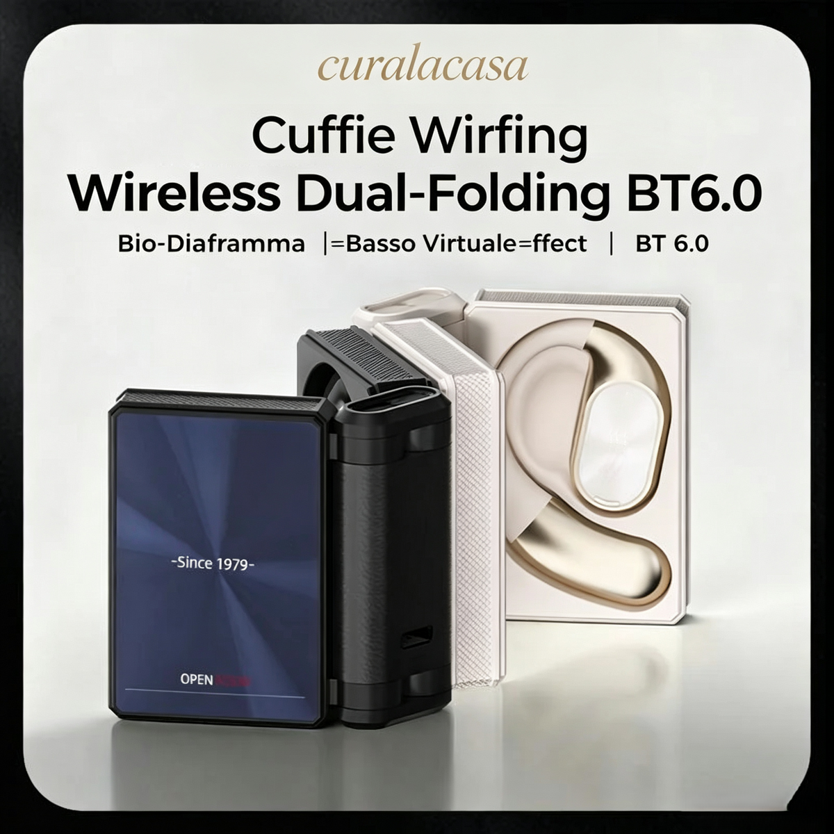 Casque sans fil Bluetooth 6.0 avec réduction de bruit et 145 heures d'autonomie