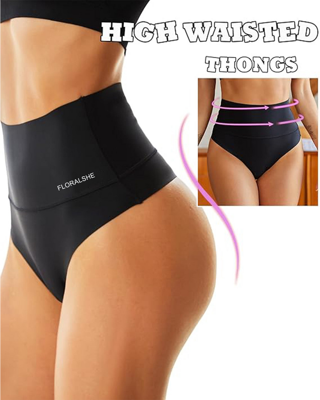 Llot de 3 slips de cintura alta sense costures