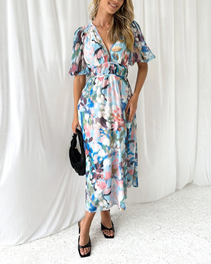 Vestido femenino con motivo floral