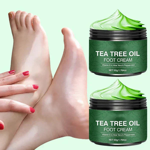 Crema idratante lenitiva per i piedi all'aloe vera e al tea tree