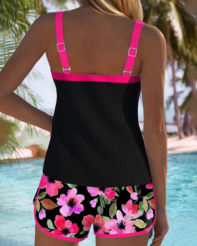 Regina | Tankini Elegante con Short Floreale