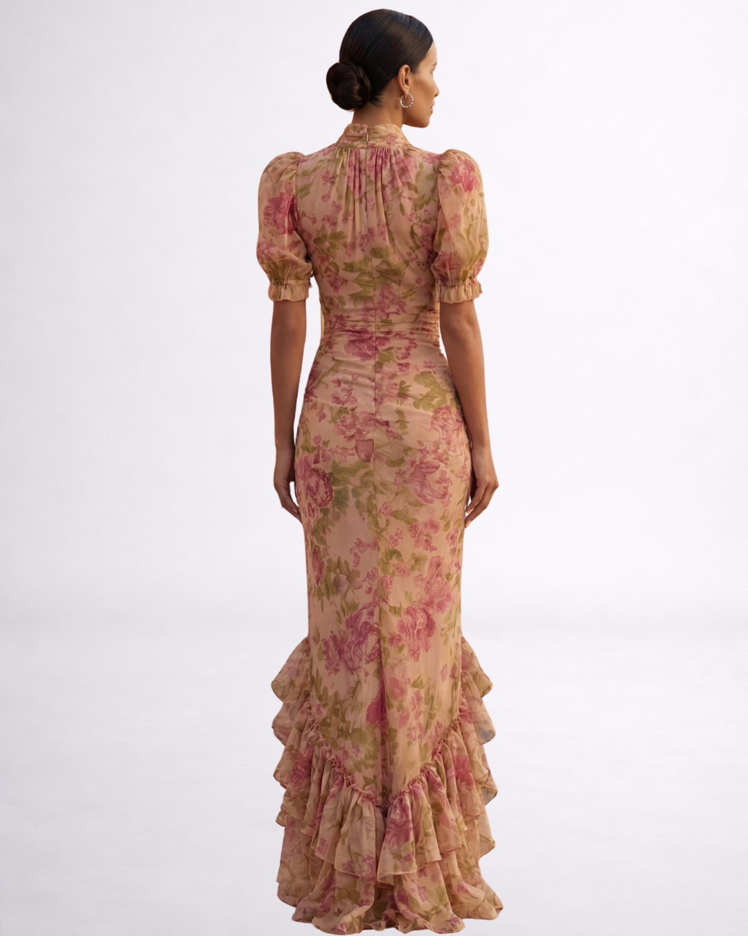 Vestit llarg floral de gasa