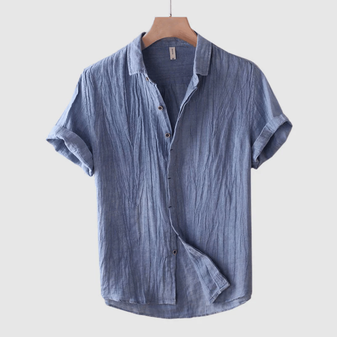 Chemise en lin à manches courtes