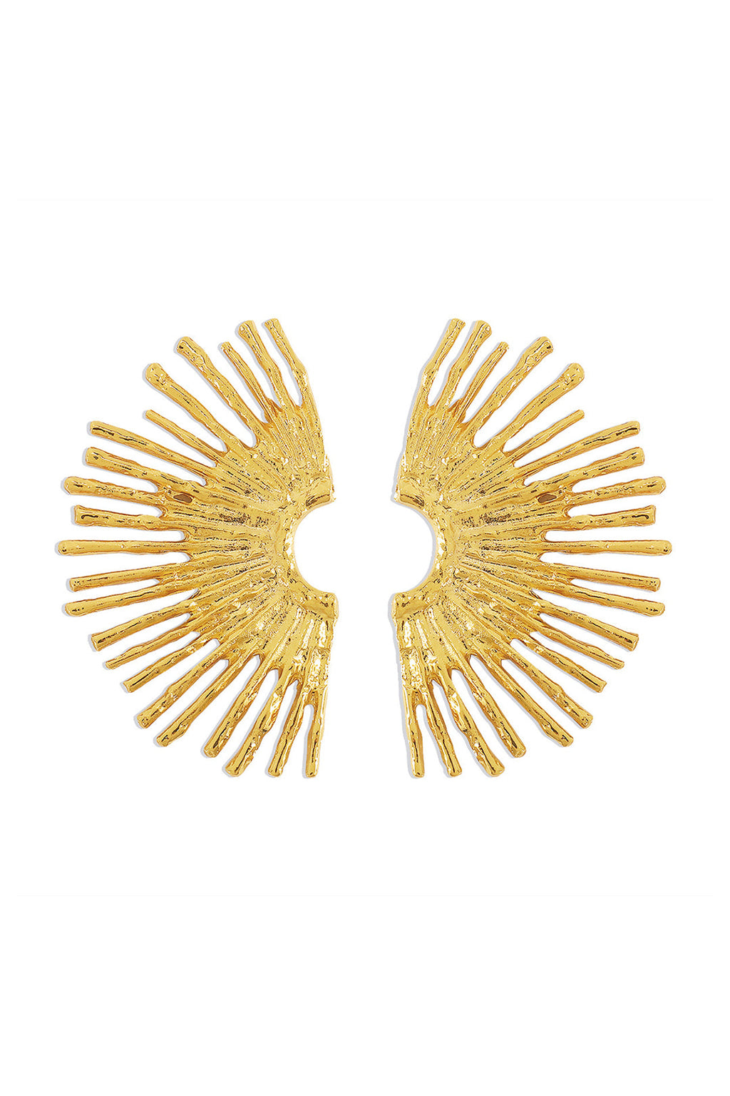 Boucles d'oreilles en métal à bord ondulé
