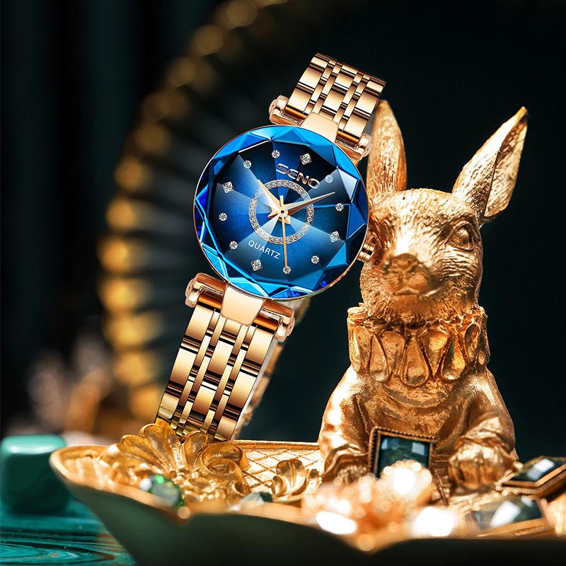 Orologio da donna con quadrante sfumato scintillante