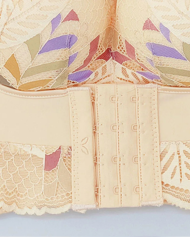 Bralette push-up sin aros con cierre delantero – Beige