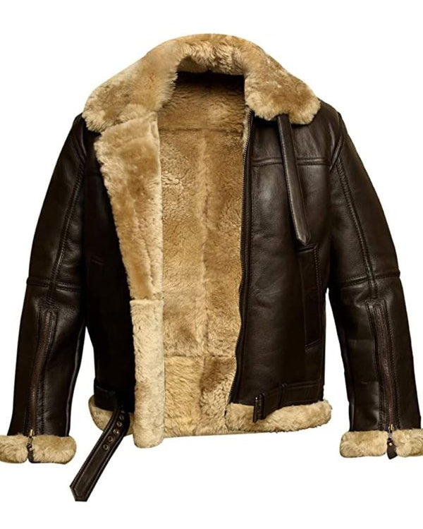 Veste en cuir matelassée