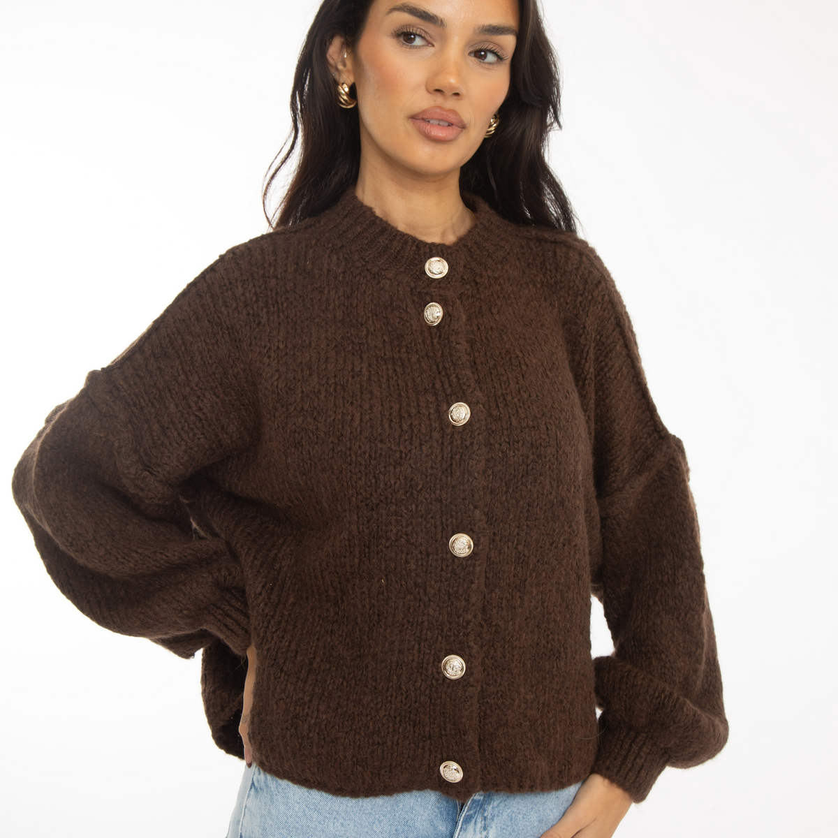 Cárdigan corto oversize
