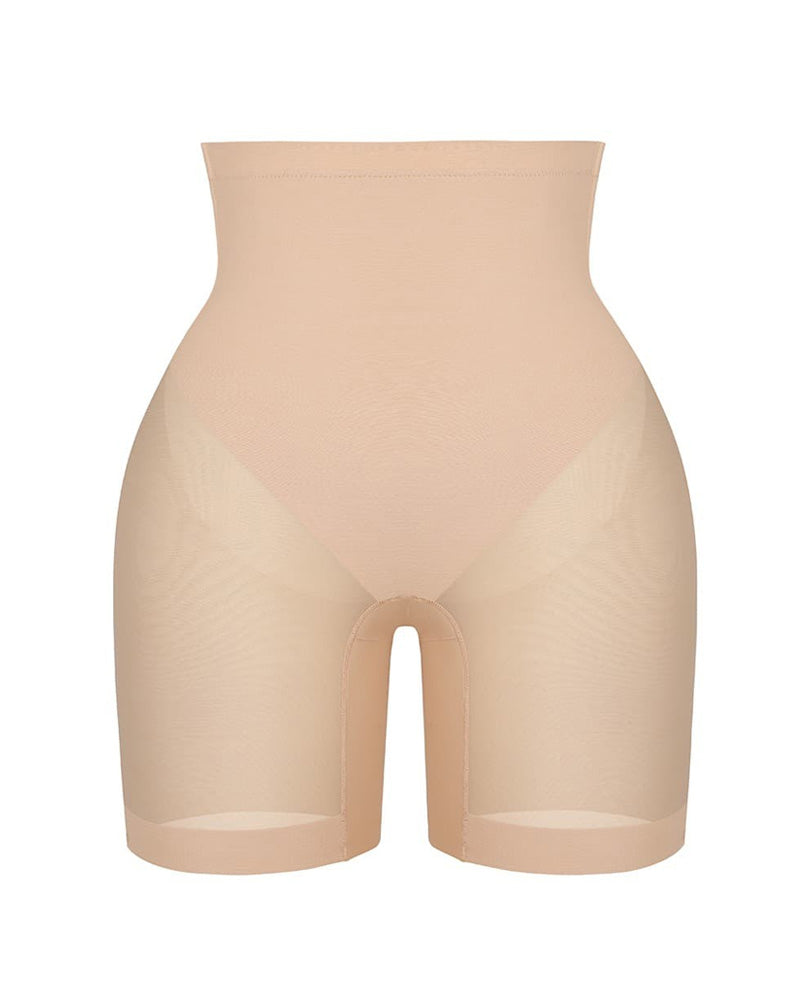 Pantalons curts de xarxa ajustats per a dona, amb cintura baixa, que aplanen l'abdomen i modelen les cames, l'esquena i els gluts
