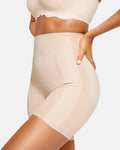 Pantalones cortos moldeadores transpirables sin costuras para mujer, de cintura alta, que reducen el abdomen y realzan los glúteos