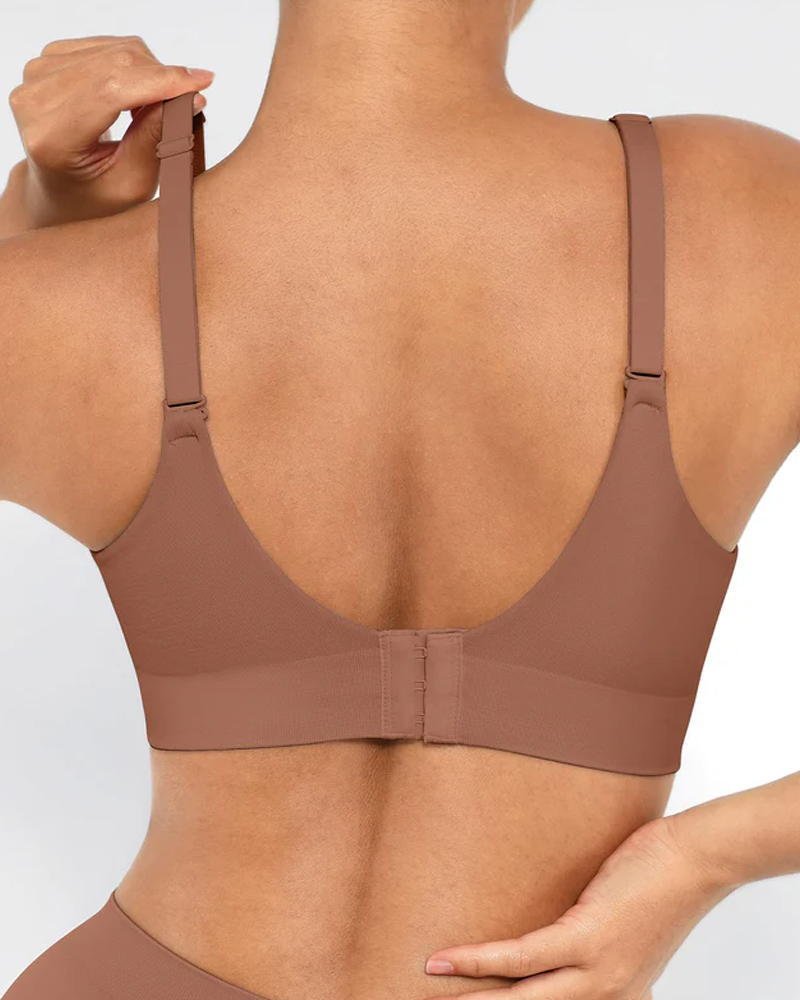 Sujetador push-up cubriente liso sin aros y sin costuras