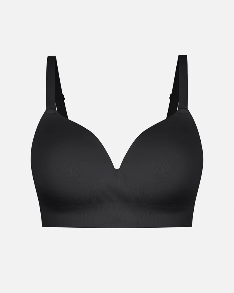 Sujetador push-up cubriente liso sin aros y sin costuras