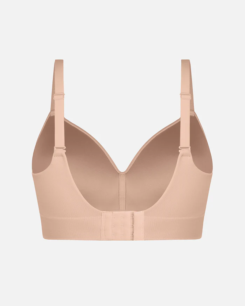 Sujetador push-up cubriente liso sin aros y sin costuras