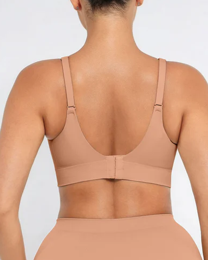 Sujetador push-up cubriente liso sin aros y sin costuras