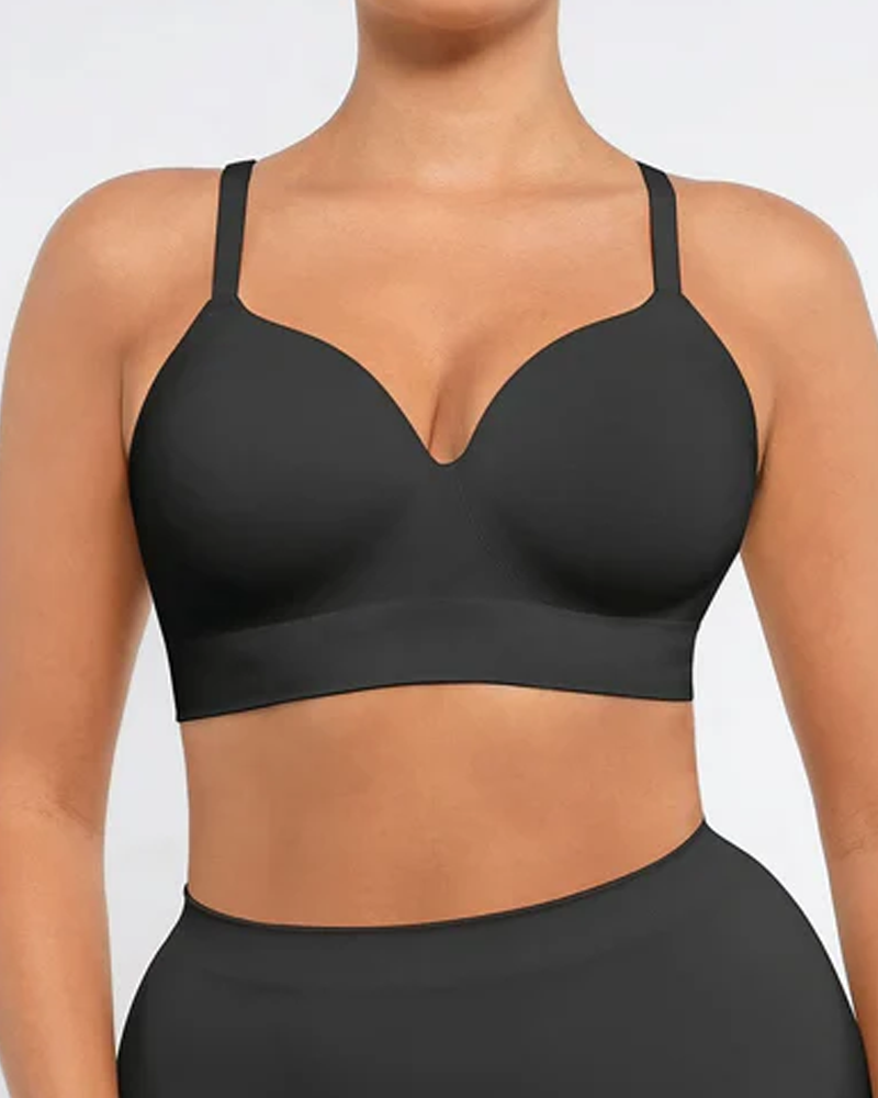 Sujetador push-up cubriente liso sin aros y sin costuras