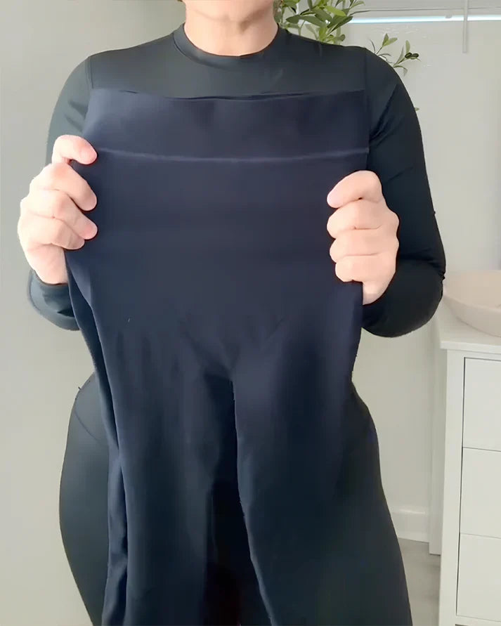 Pantaloni modellanti invisibili da donna in mesh traspirante, a vita alta e con effetto push-up sui fianchi