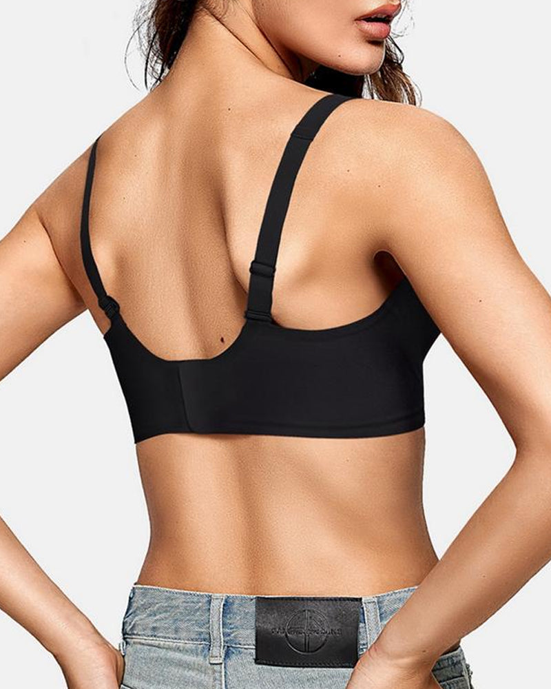 Sutjador push-up escot en V sense aros i sense costures
