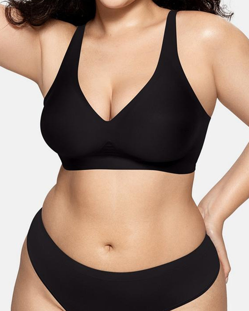 Sutjador push-up escot en V sense aros i sense costures