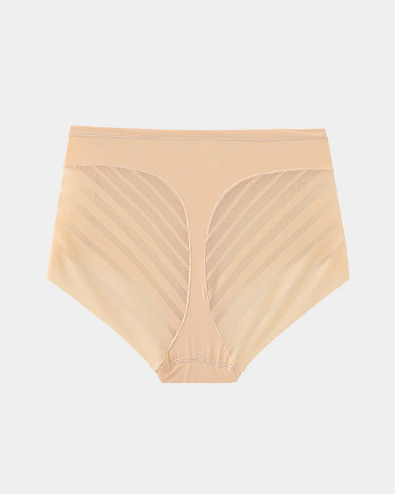 Mutandoni modellanti senza cuciture effetto push-up con inserti in tulle