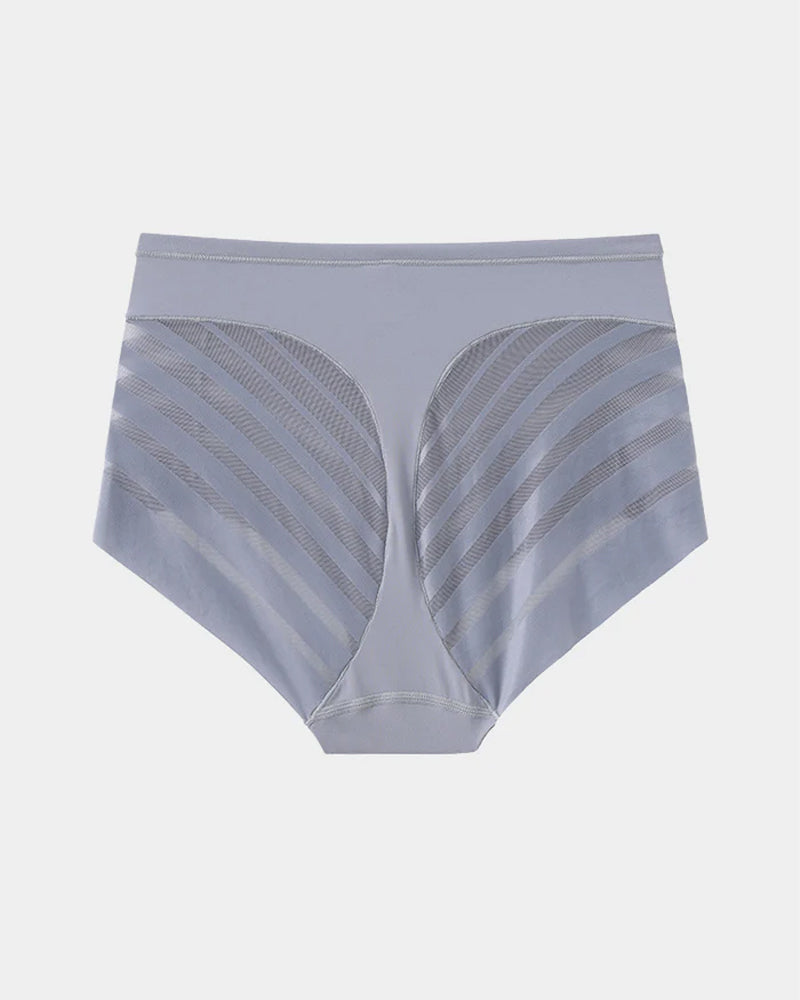 Mutandoni modellanti senza cuciture effetto push-up con inserti in tulle