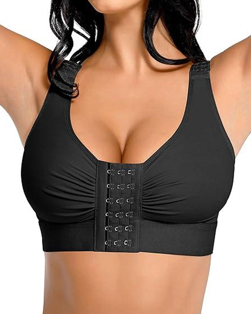 Reggiseno a compressione post-operatorio senza ferretto con chiusura frontale
