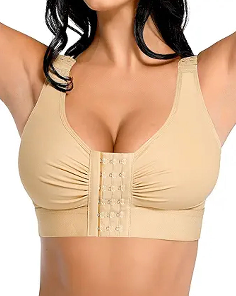 Reggiseno a compressione post-operatorio senza ferretto con chiusura frontale