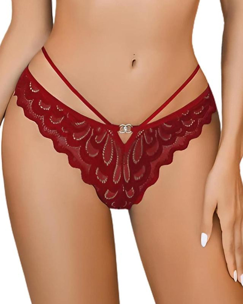 Braguita sexy de encaje con espalda cruzada