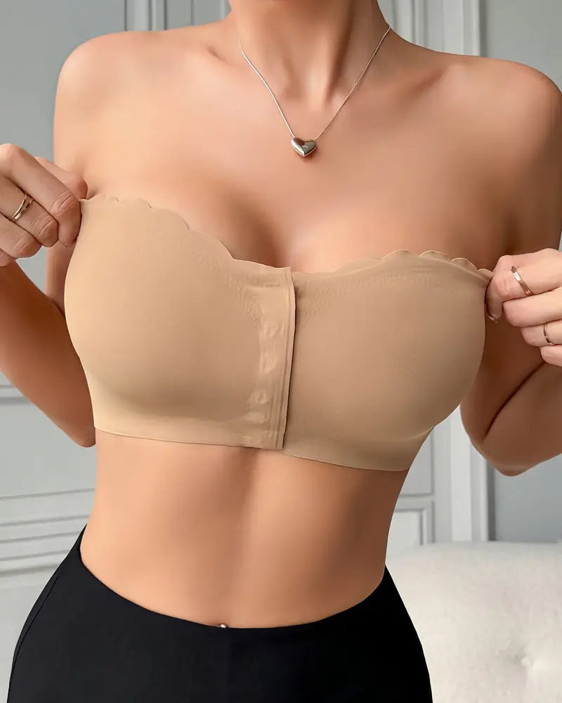 Sostenidor push-up sense tirants ni costures amb tancament frontal