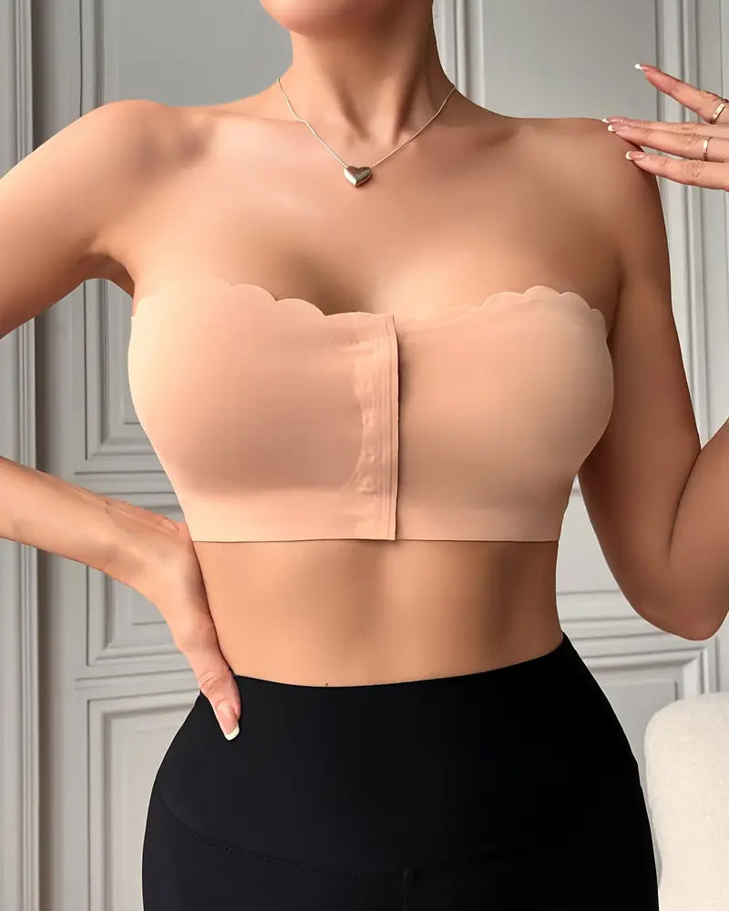 Sostenidor push-up sense tirants ni costures amb tancament frontal