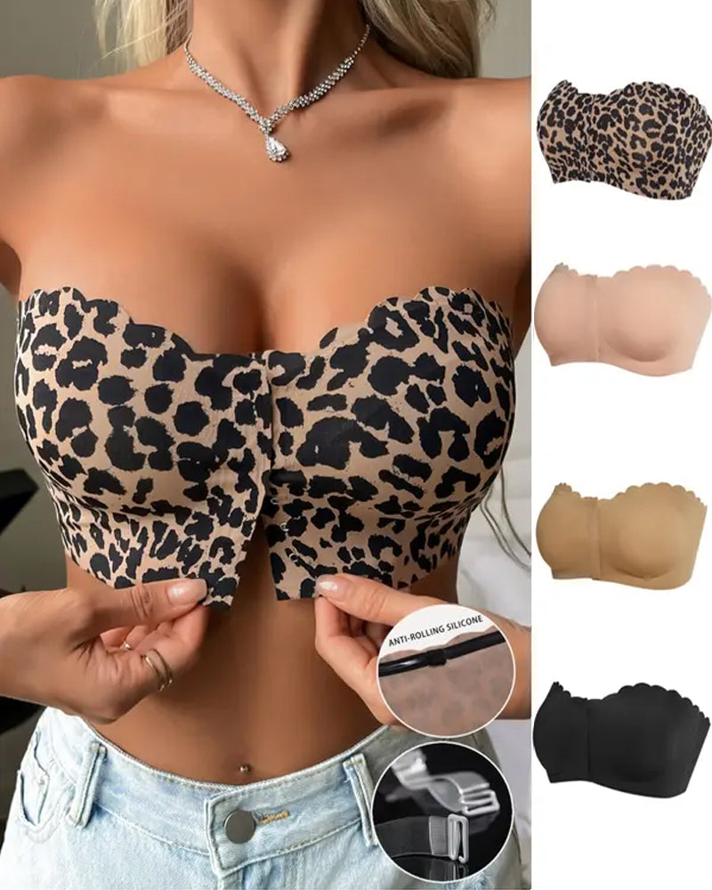 Sostenidor push-up sense tirants ni costures amb tancament frontal