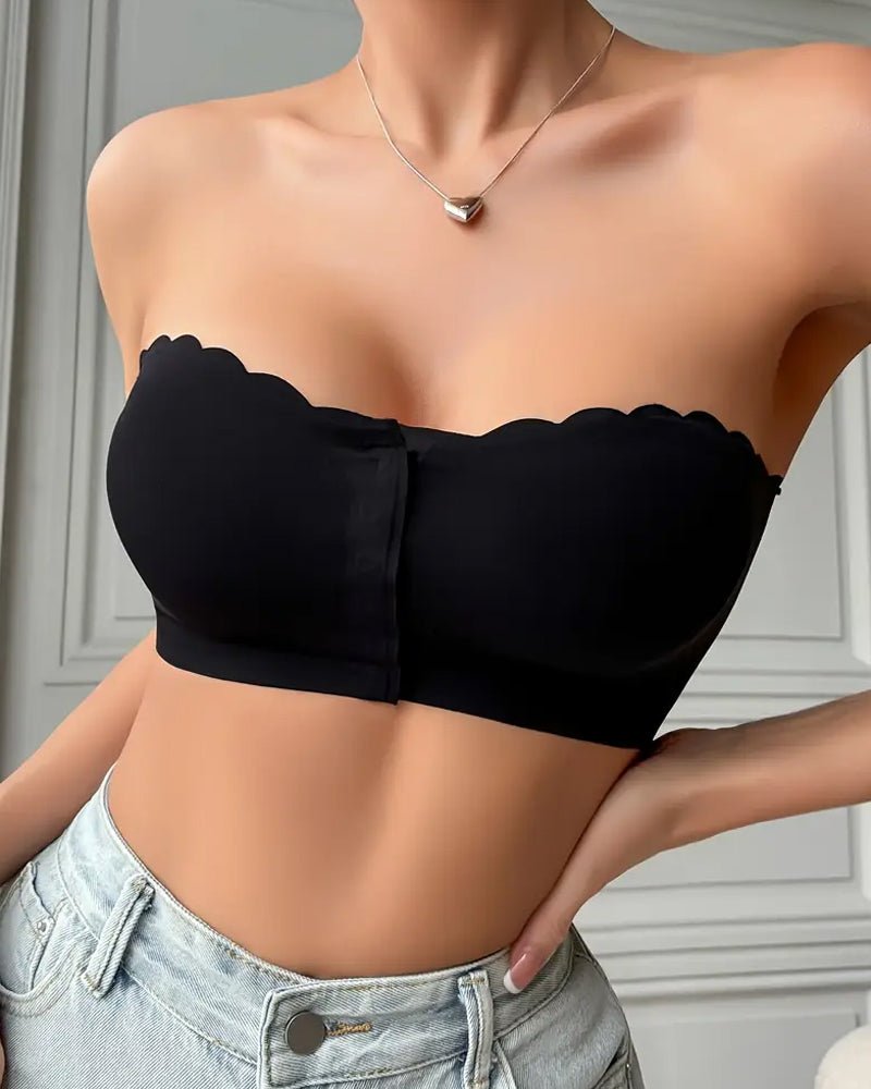 Sostenidor push-up sense tirants ni costures amb tancament frontal