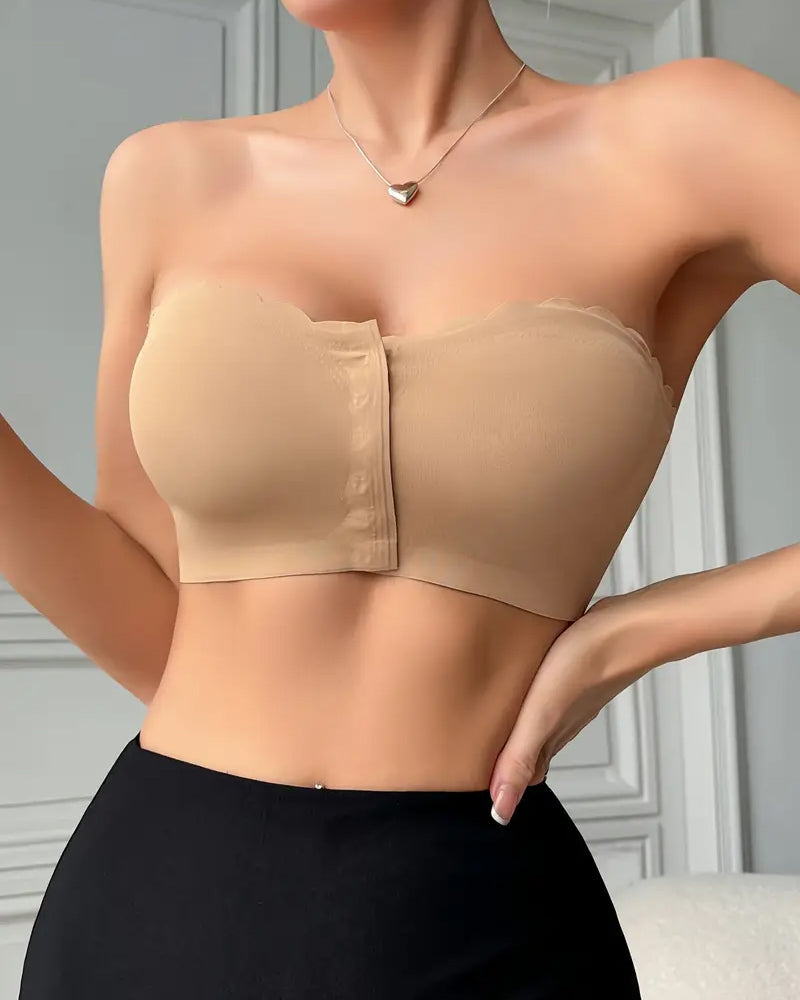 Sostenidor push-up sense tirants ni costures amb tancament frontal