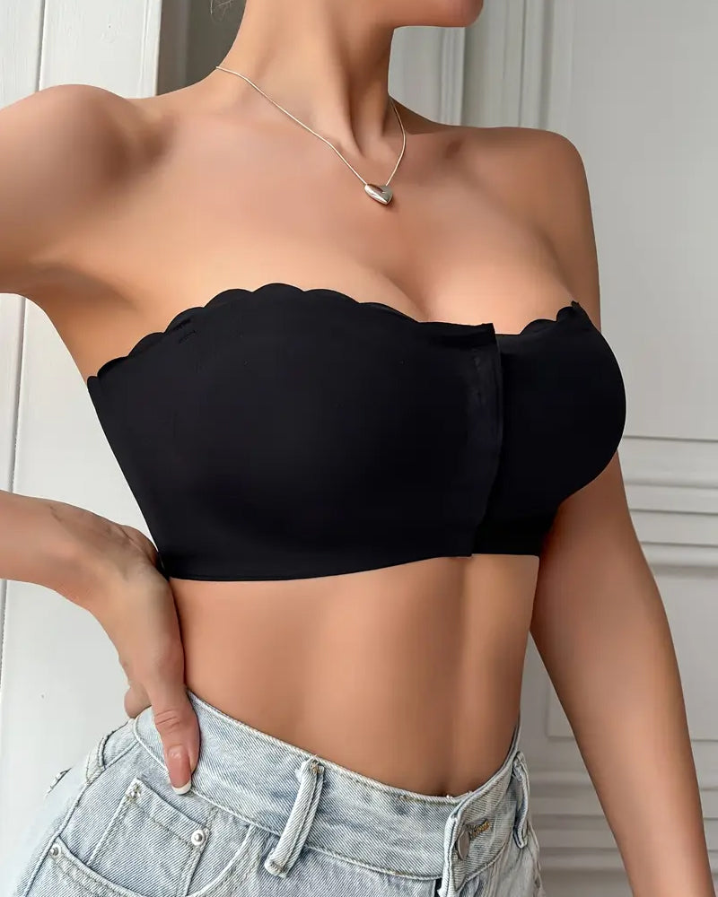Sostenidor push-up sense tirants ni costures amb tancament frontal