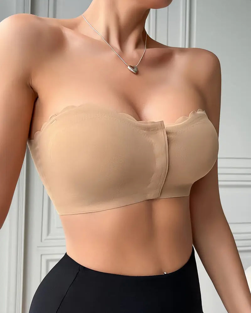 Sostenidor push-up sense tirants ni costures amb tancament frontal