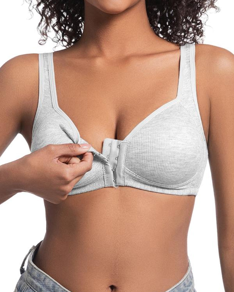 Set di 3 reggiseni push-up senza ferretto con chiusura frontale