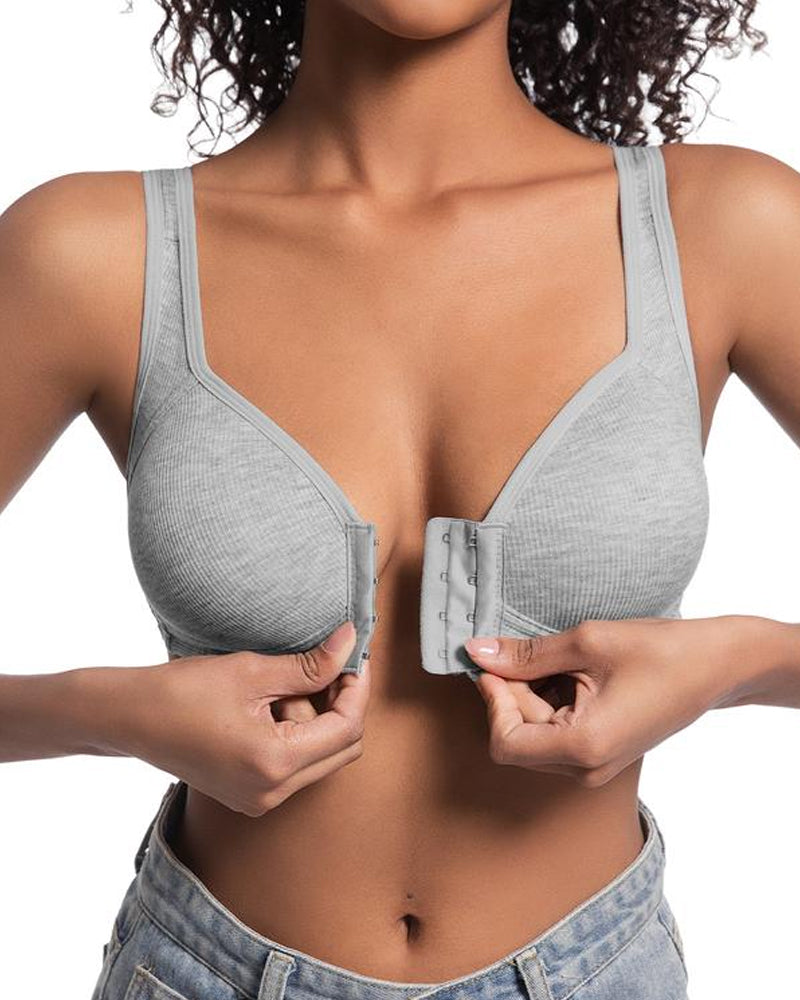 Set di 3 reggiseni push-up senza ferretto con chiusura frontale