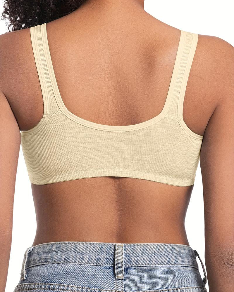 Set di 3 reggiseni push-up senza ferretto con chiusura frontale