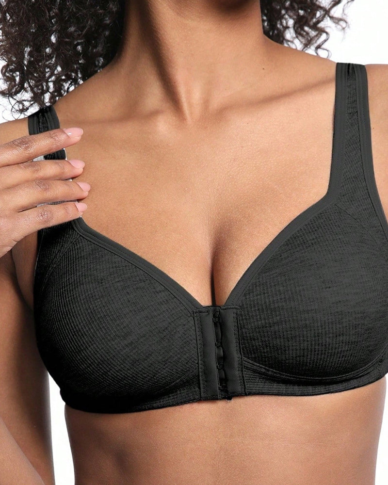 Set di 3 reggiseni push-up senza ferretto con chiusura frontale