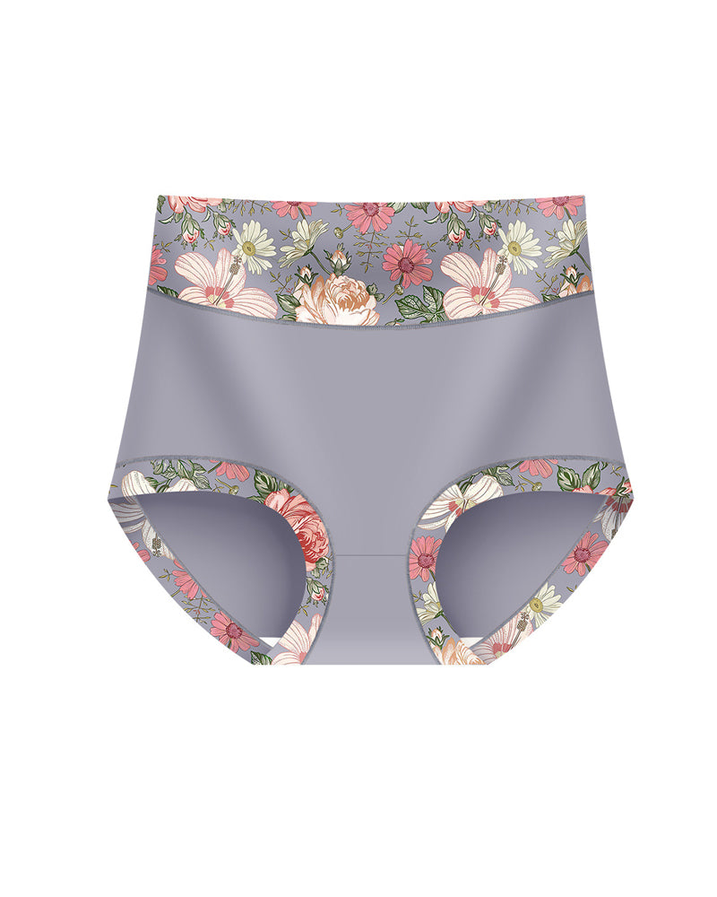 Pantaloncini a vita alta modellanti con stampa floreale