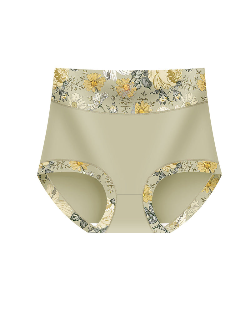 Pantaloncini a vita alta modellanti con stampa floreale