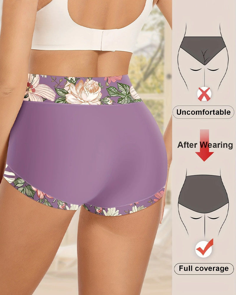 Braguita moldeadora de cintura alta con estampado floral