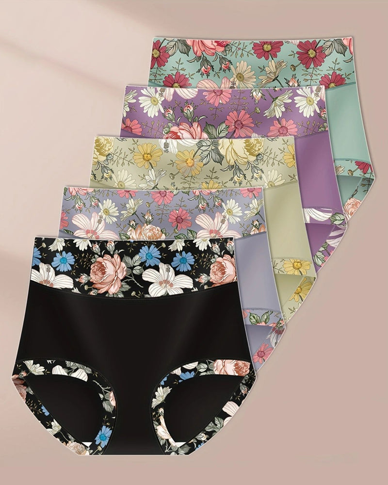 Braguita moldeadora de cintura alta con estampado floral