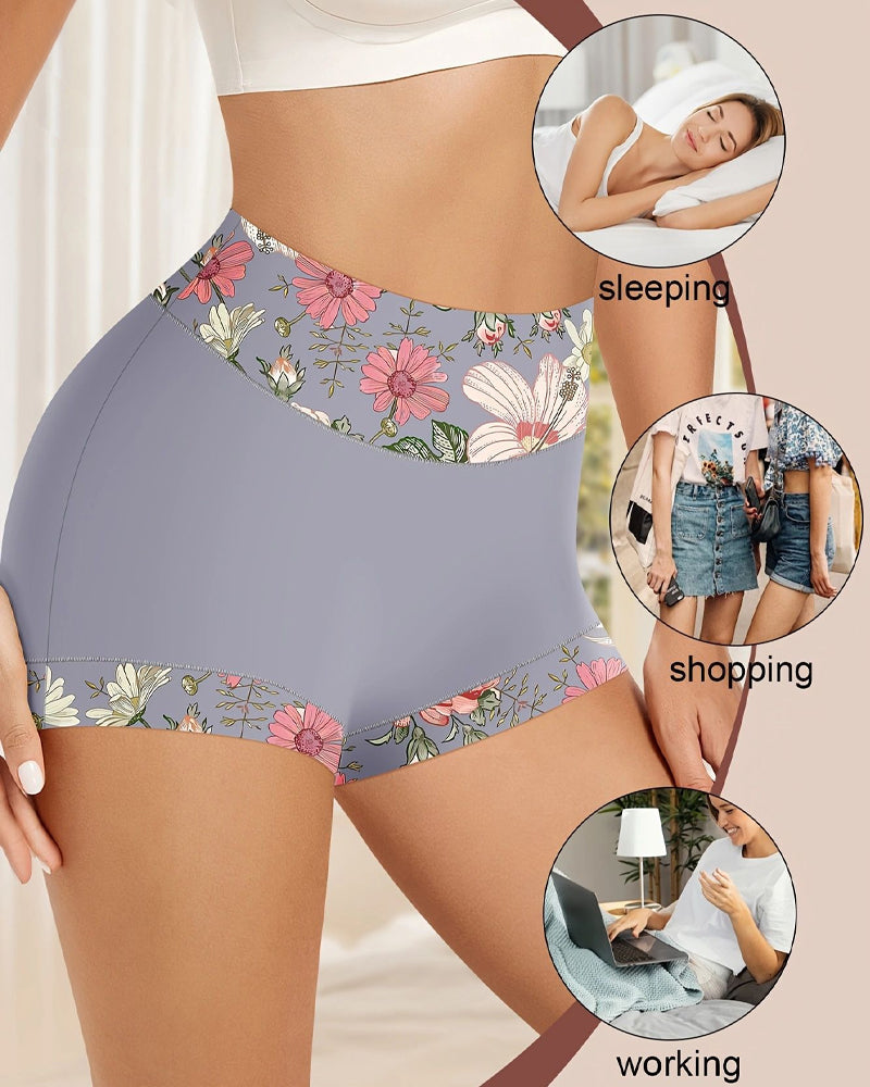 Braguita moldeadora de cintura alta con estampado floral