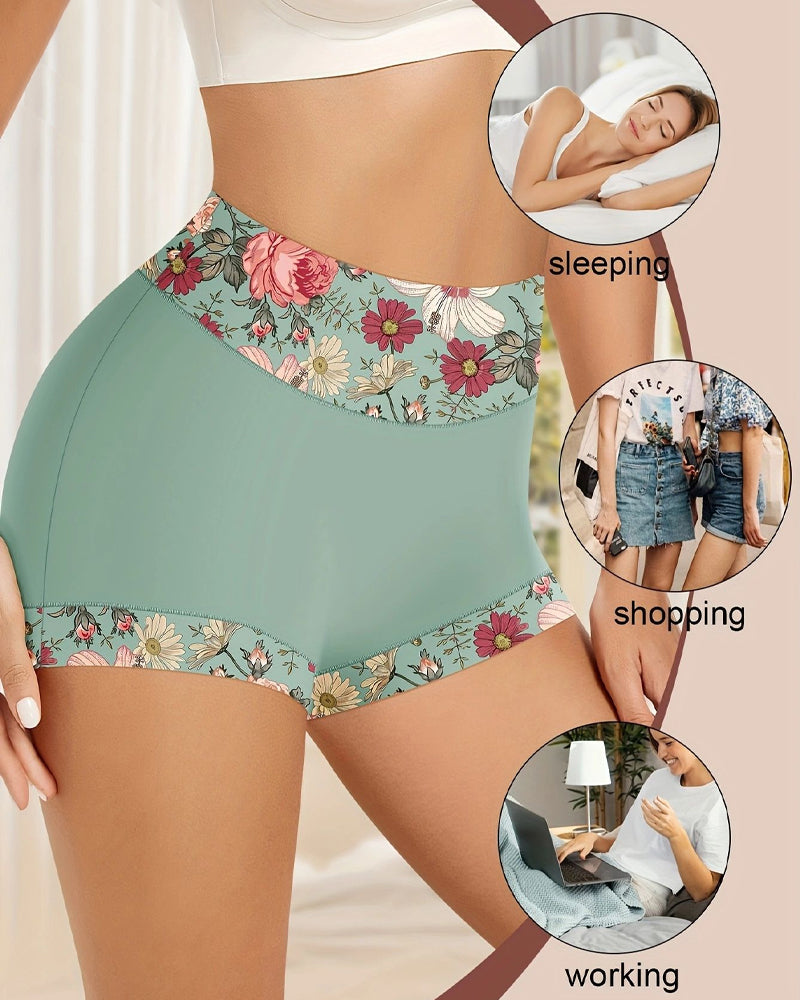 Braguita moldeadora de cintura alta con estampado floral