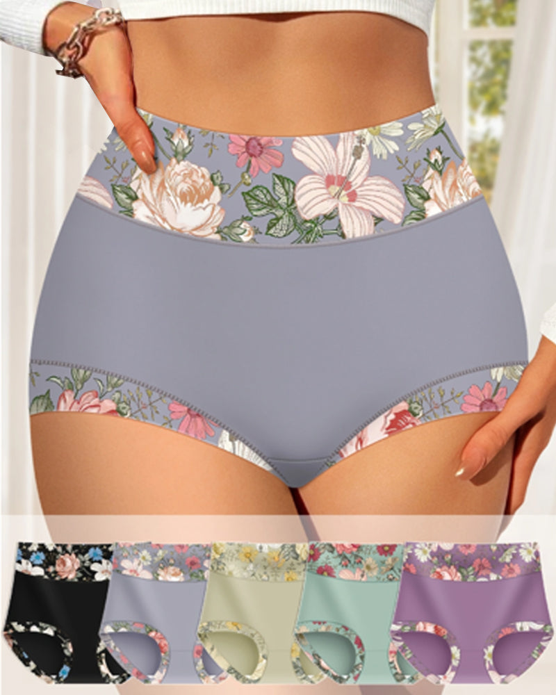 Braguita moldeadora de cintura alta con estampado floral